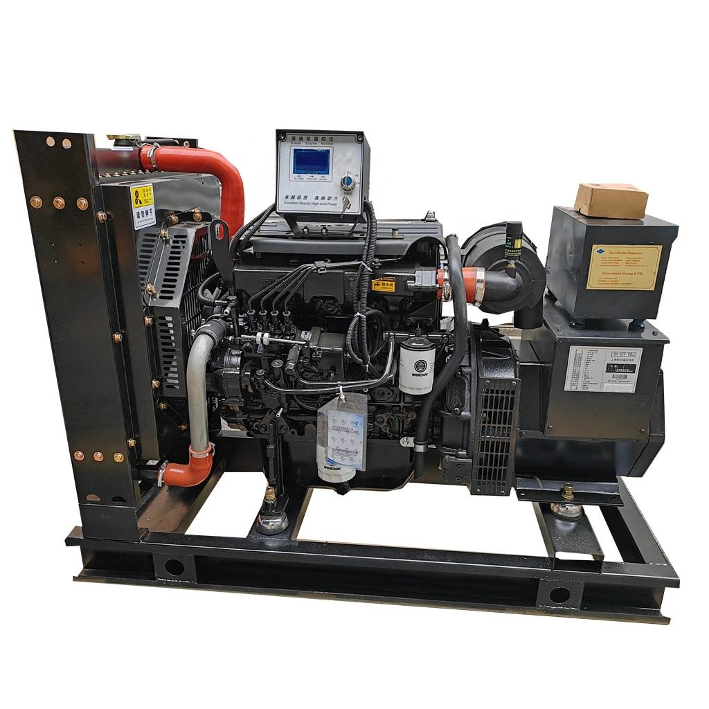  Customizable 20kW Diesel Generator Set Weichai Industrial 220V/400V 50/60Hz Single Machine Marine Parts Supplier