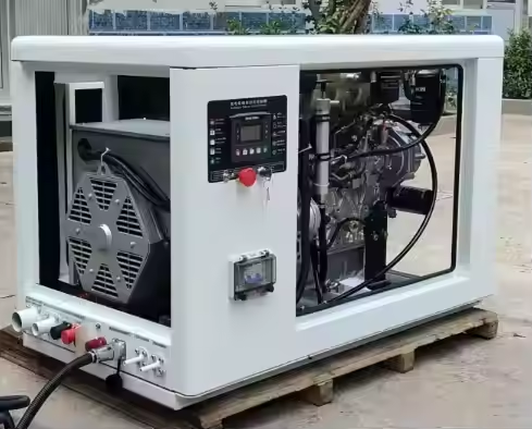 Sino 24KW Silent Type Marine Diesel Generator Set 4B3.9-G2 Water Cooling Remote Start 24KV 50HZ/60HZ 
