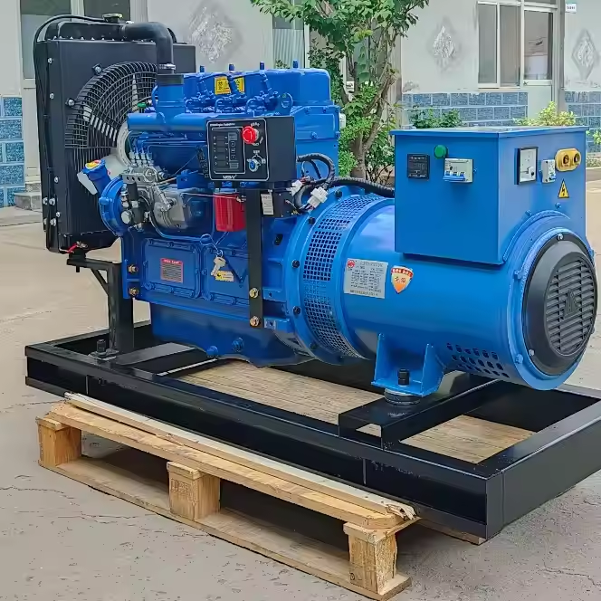 Efficient Portable Open Frame Diesel Generator-AC Single Phase Low Noise High Quality 400V Standby Power Source